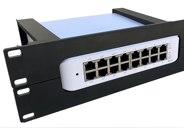 USW-LITE-16-POE switch unifi Ubiquiti rack mount. Add more devices to the  same rack mount.