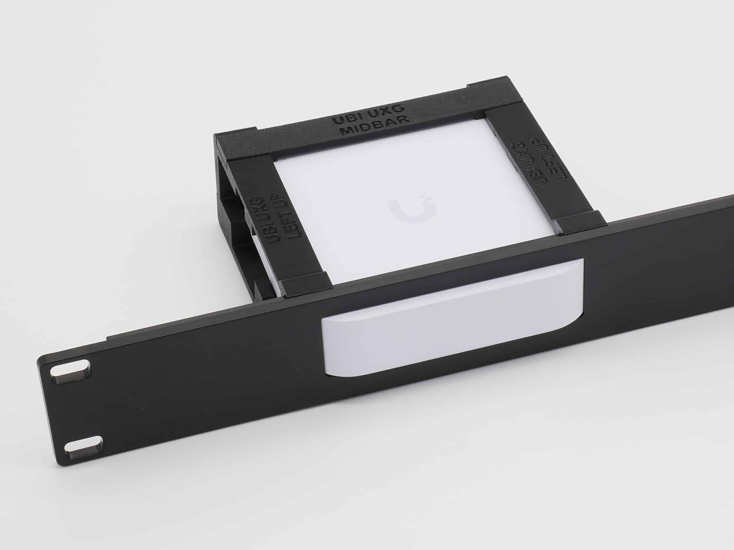 Ubiquiti UXG Injection molded front and 3D printed rear arms 19inch 1U Rack mount