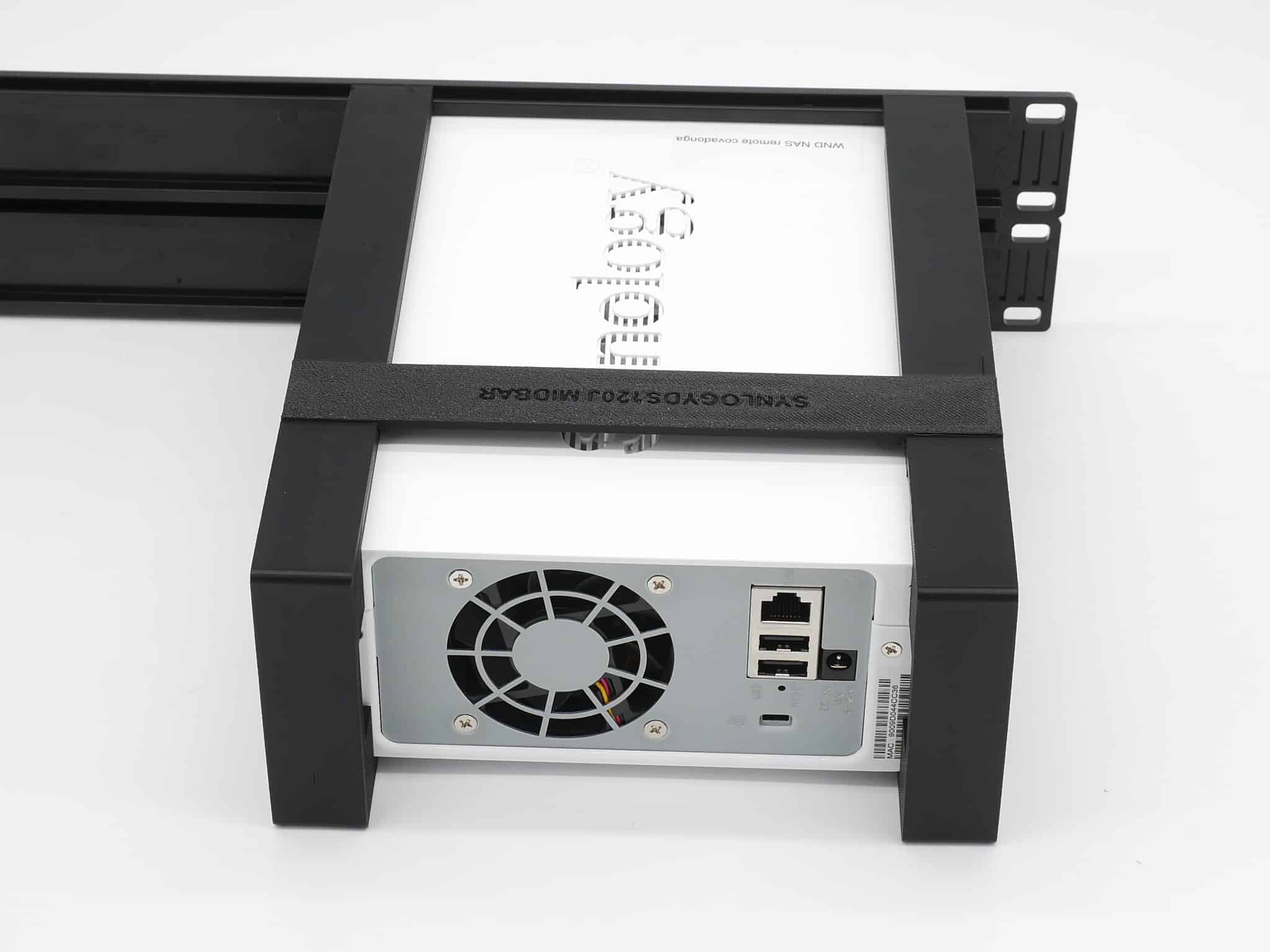 Synology DS120j Injection molded front and 3D printed rear arms 19inch 2U rack mount - Image 3