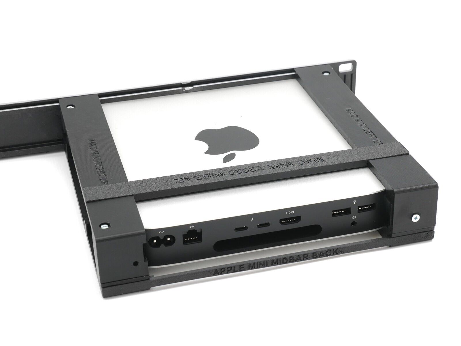 Rack mount for apple mac mini injection molded w remote on/off button 19inch 1U - Image 3