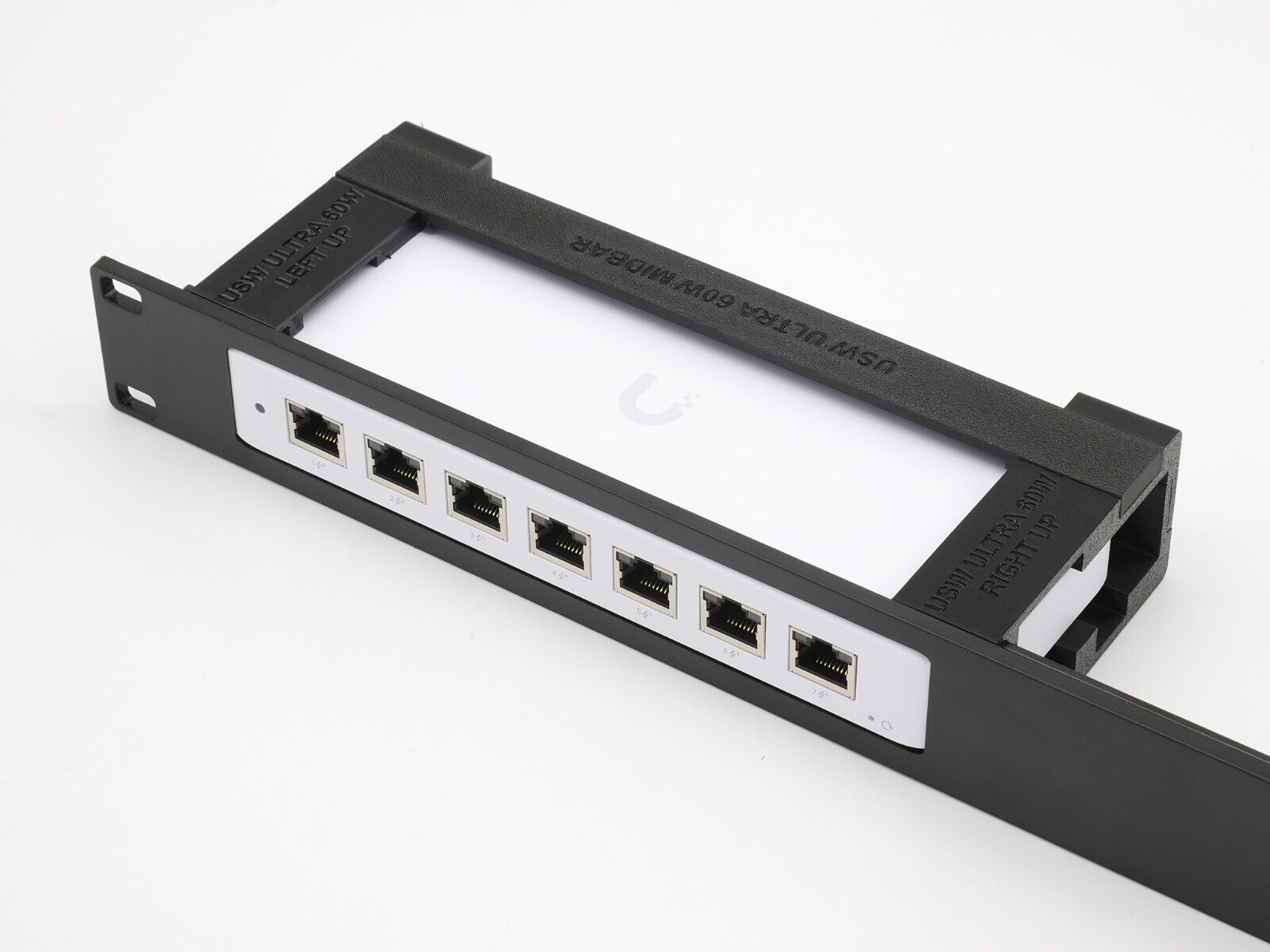 Rack mount for Ubiquiti USW-ULTRA switches 19inch 1U - injection molded front