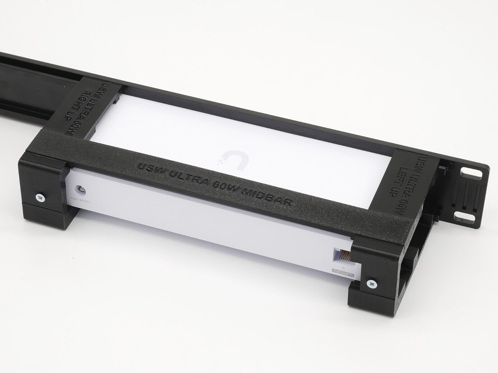 Rack mount for Ubiquiti USW-ULTRA switches 19inch 1U - injection molded front - Image 2