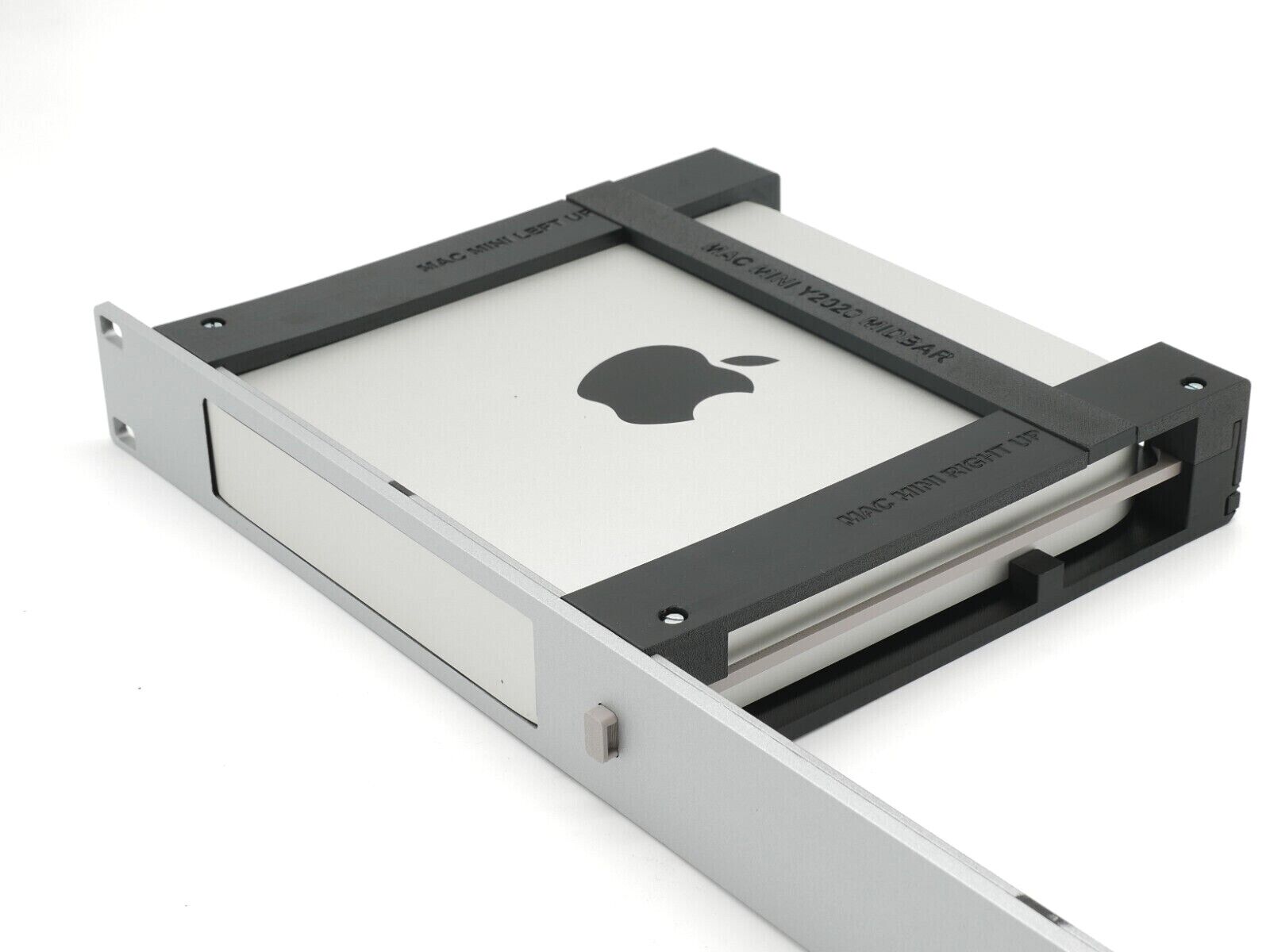 Rack mount for apple mac mini injection molded w remote on/off button 19inch 1U